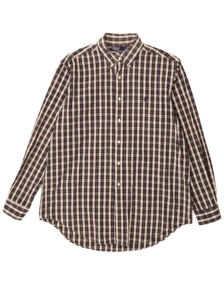 POLO RALPH LAUREN Herre Andover skjorte str. 16 1/2 Large Flerfarvet ternet