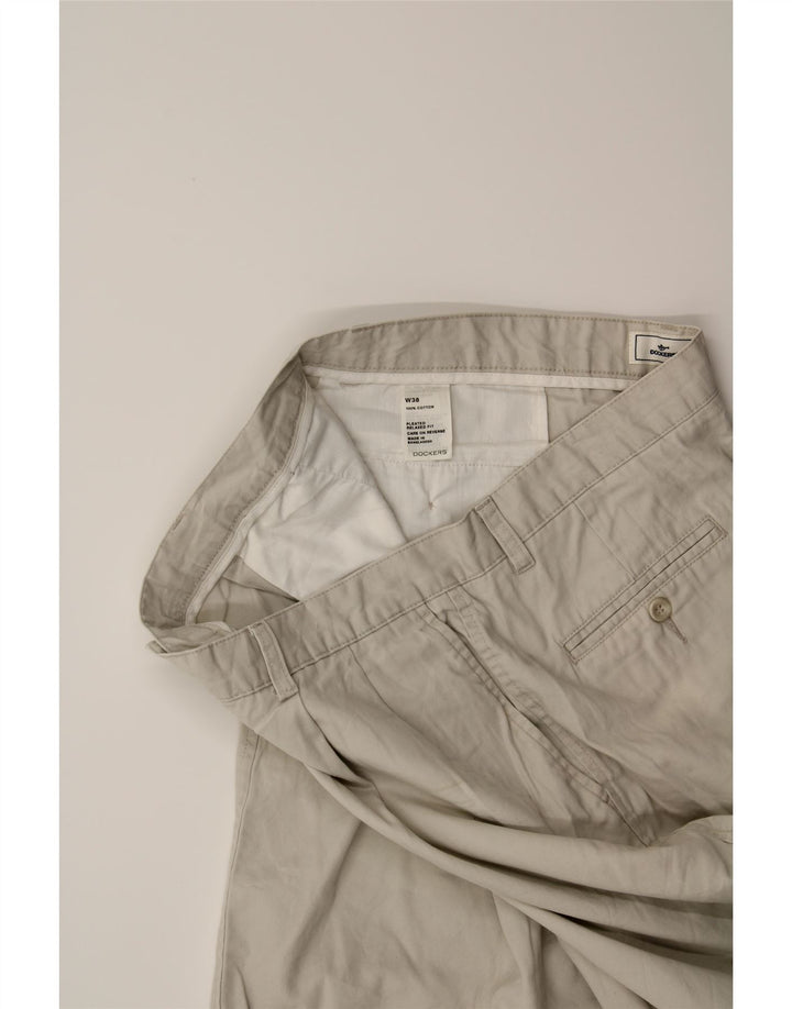 DOCKERS Mens Pegged Chino Shorts W38 XL Beige Cotton Vintage Dockers and Second-Hand Dockers from Messina Hembry 