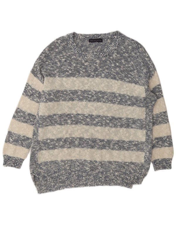 Marks & Spencer Dame Boat Neck Jumper Sweater UK 14 Large Navy Blue