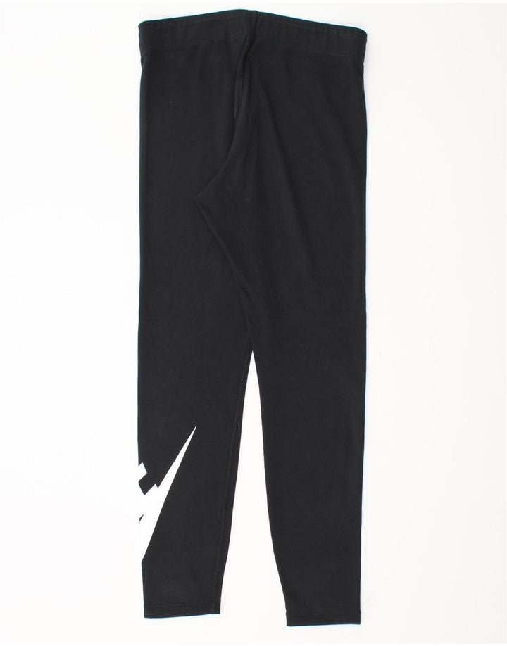 Nike Dame Grafiske Leggings UK 10 Small Black Bomuld