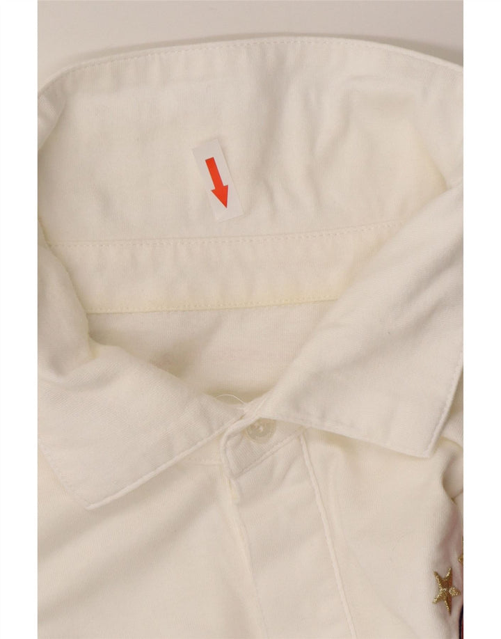 ADIDAS Herre FC Bayern Munchen Polo Shirt XL Hvid Colourblock Bomuld