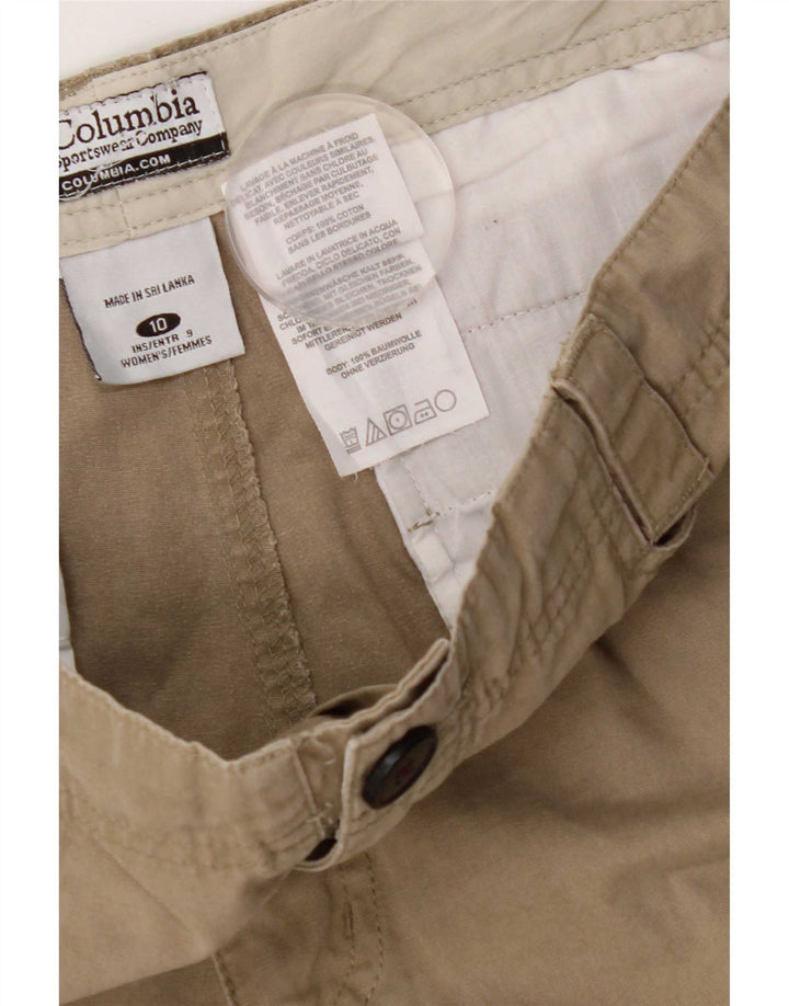 Columbia Womens Cargo Shorts US 10 Large W32 Khaki Cotton