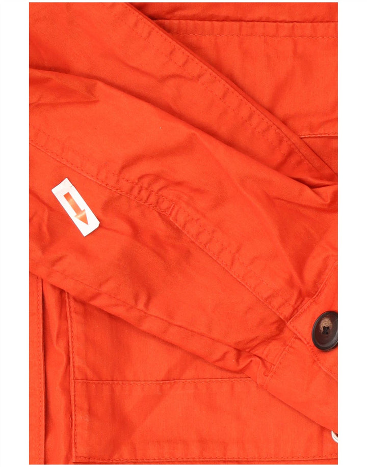 Massimo Dutti Dame Hooded Bomber Jacket UK 18 XL Orange Polyester