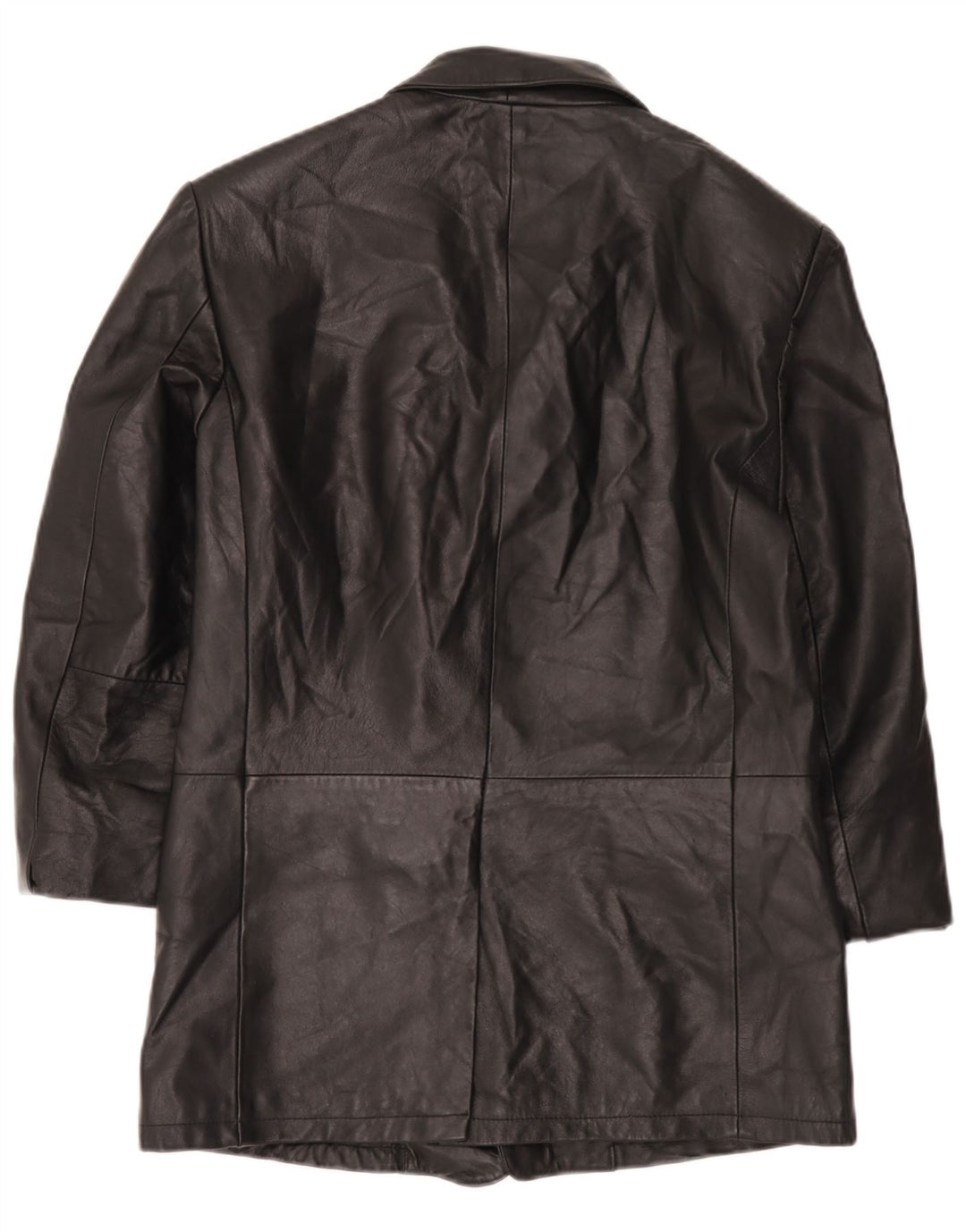 Vintage herre 3 knap læder blazerjakke IT 52 XL sort læder