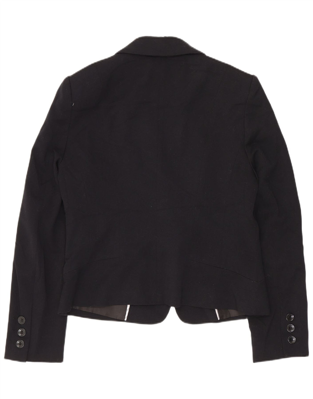 Marks & Spencer Dame Crop 1 Knap Blazer Jacket UK 12 Medium Sort