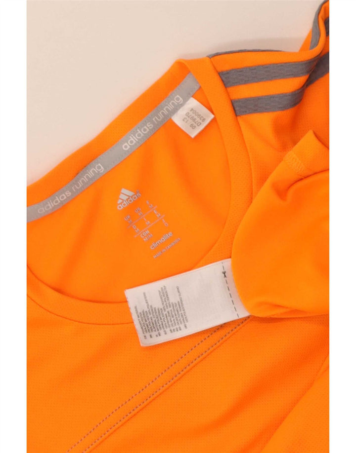 Adidas Herre Climalite T-Shirt Top Medium Orange Polyester