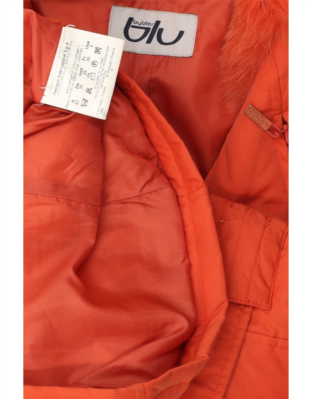 Byblos Polstret Damejakke IT 42 Medium Orange Nylon