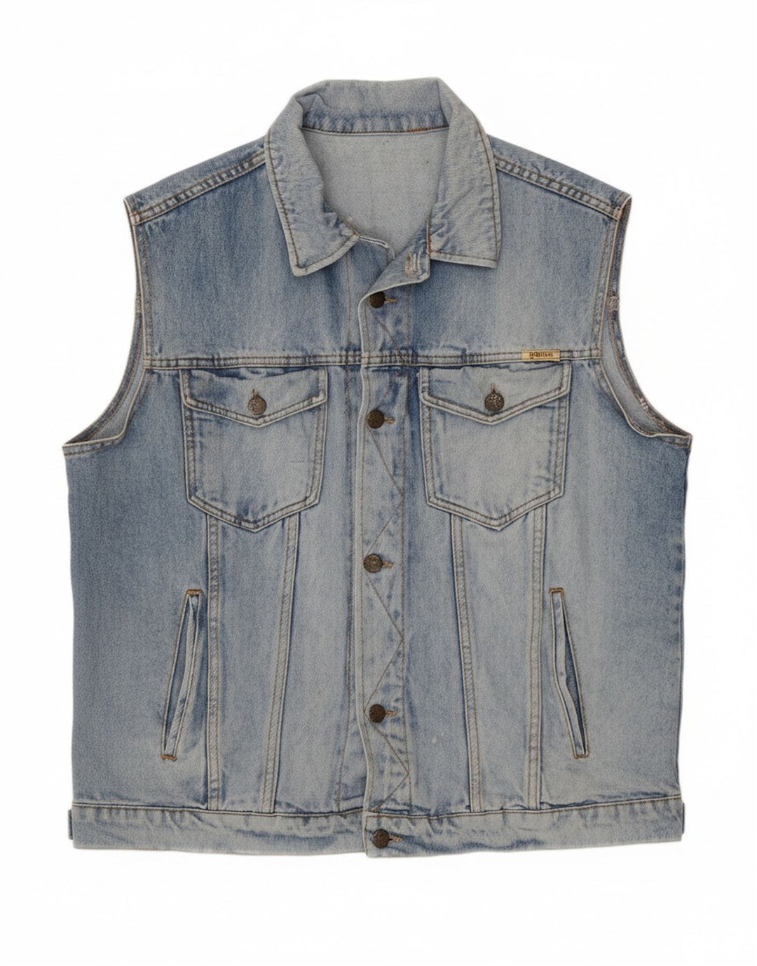 YUMA Mens Denim Gilet UK 40 Large Blue