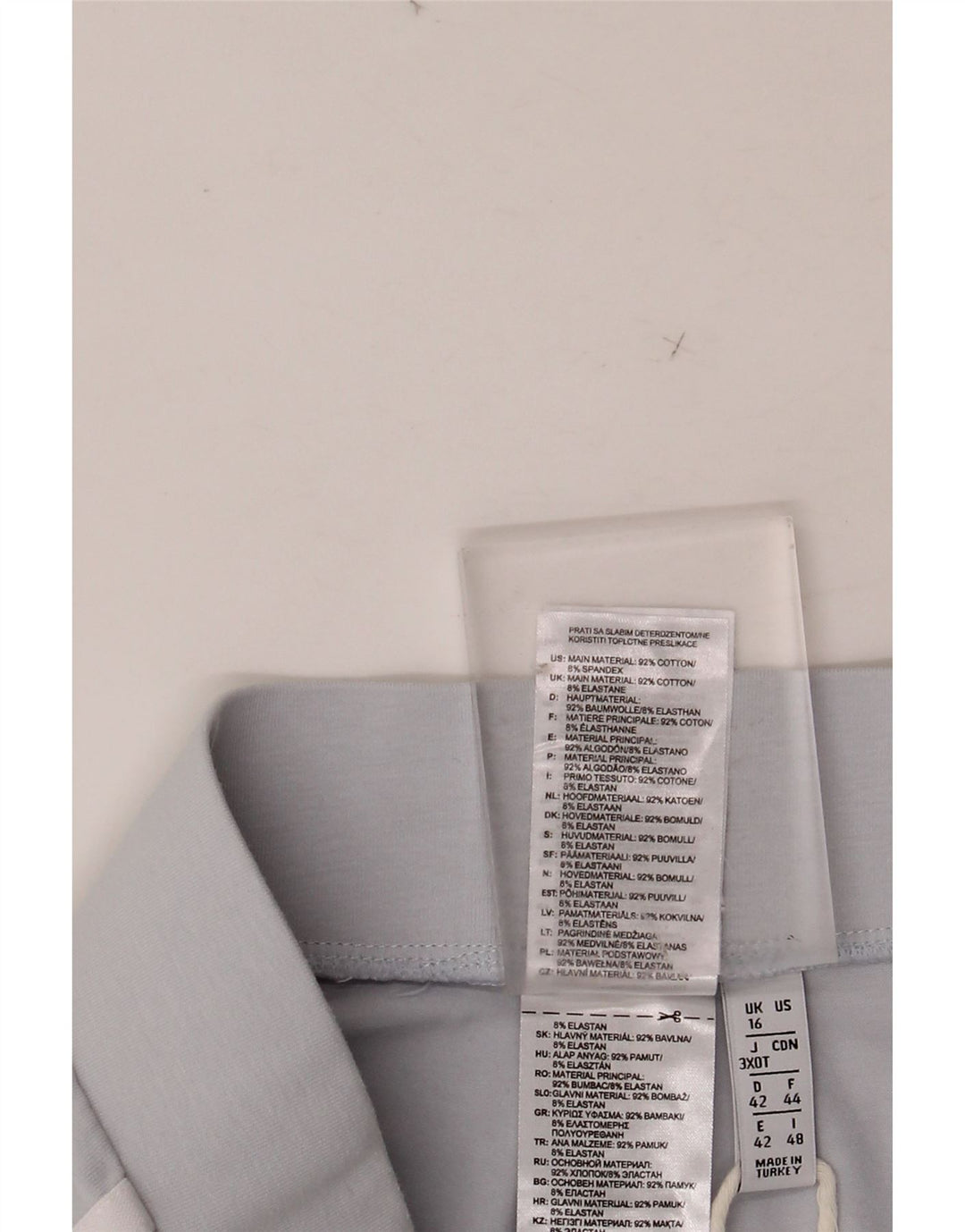 ADIDAS Dame Leggings UK 16 Stor Blå Bomuld