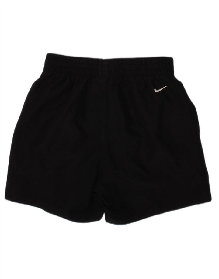 NIKE Boys Graphic Sport Shorts 12-13 Years Large Black Polyester