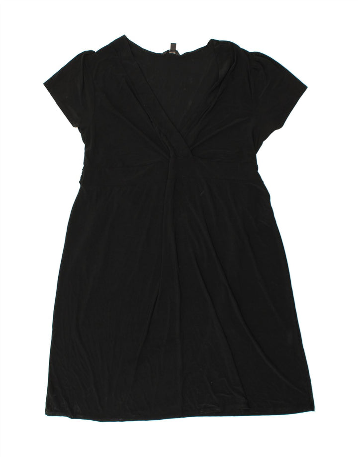 MOSSIMO Womens A-Line Dress UK 12 Medium Black Polyester Vintage Mossimo and Second-Hand Mossimo from Messina Hembry 