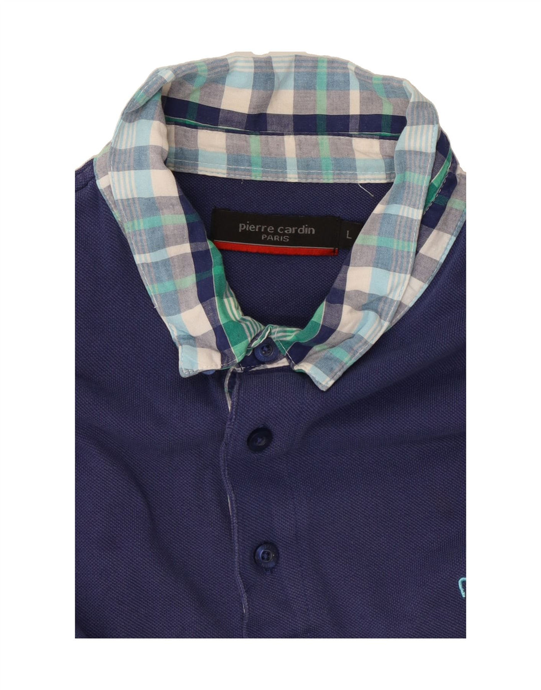 PIERRE CARDIN Mens Polo Shirt Large Navy Blue Cotton Vintage Pierre Cardin and Second-Hand Pierre Cardin from Messina Hembry 