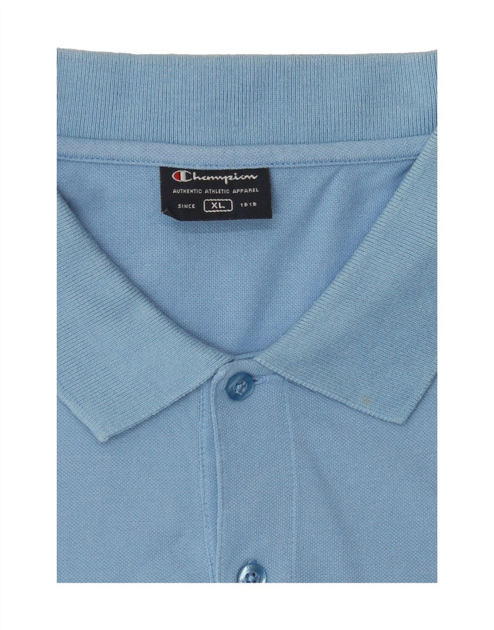 CHAMPION Mens Polo Shirt XL Blue Vintage Champion and Second-Hand Champion from Messina Hembry 