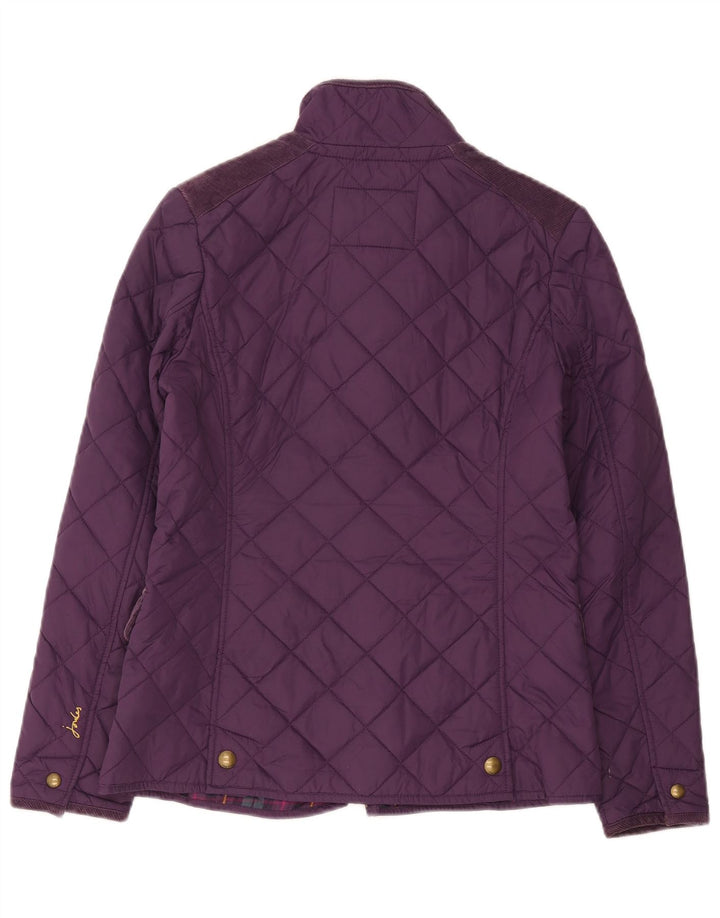 Joules Quiltet jakke til kvinder UK 10 Small Purple Polyester