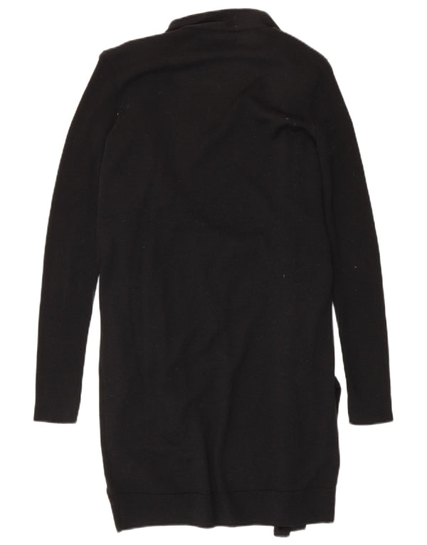 All Saints Dame Langærmet Jumper Kjole UK 12 Medium Sort Merinould