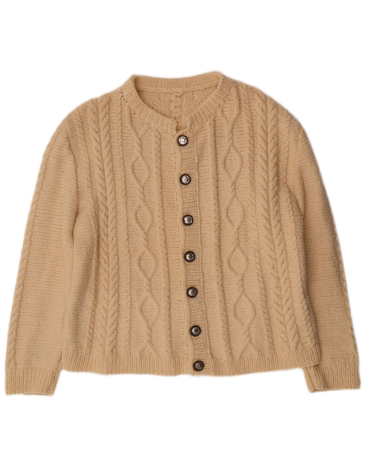 VINTAGE Dame Cardigan Sweater UK 16 Large Off White