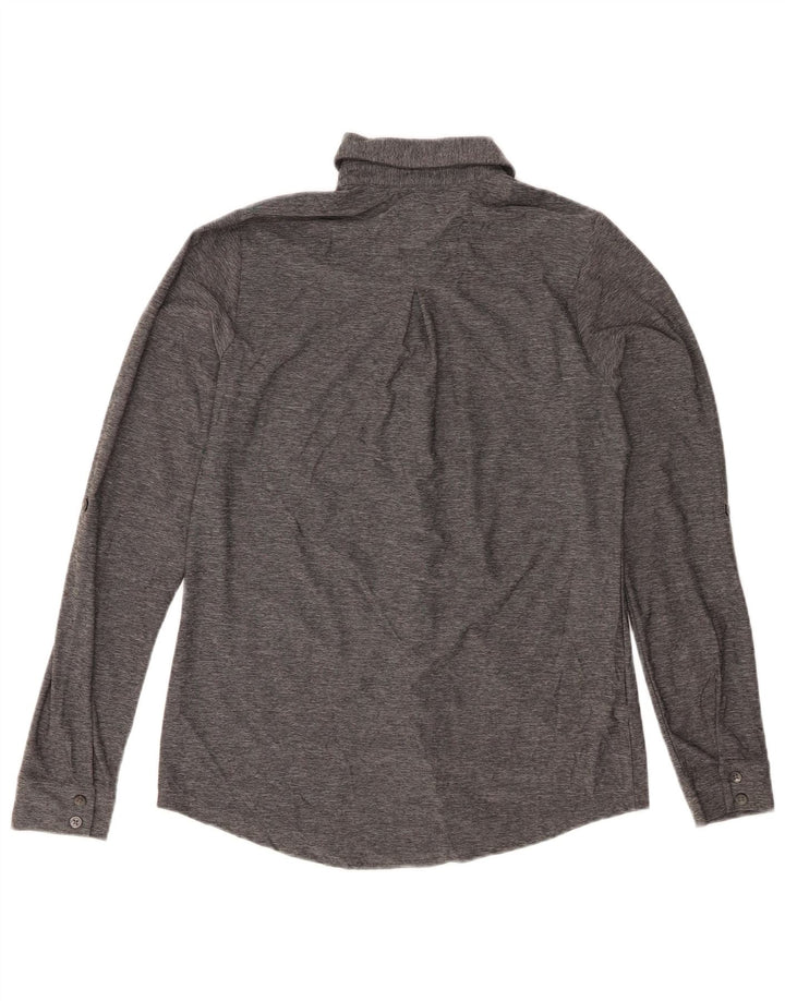 EDDIE BAUER Dameskjorte UK 6 XS Grå Flecked Polyester