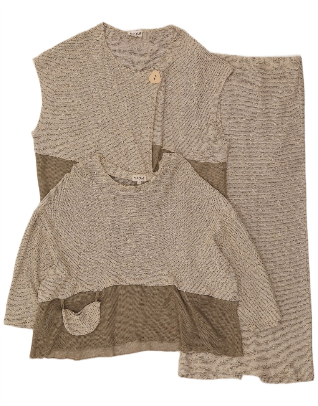 Naomi Womens 3-delt nederdelsæt EU 40 Medium W30 Grå Colourblock Viscose