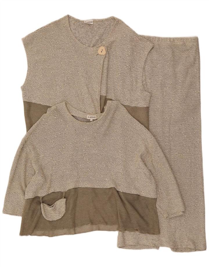 Naomi Womens 3-delt nederdelsæt EU 40 Medium W30 Grå Colourblock Viscose