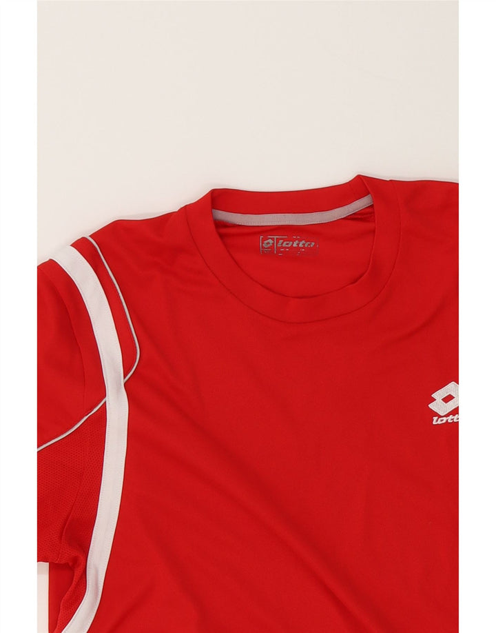 LOTTO Mens T-Shirt Top 2XL Red Vintage Lotto and Second-Hand Lotto from Messina Hembry 