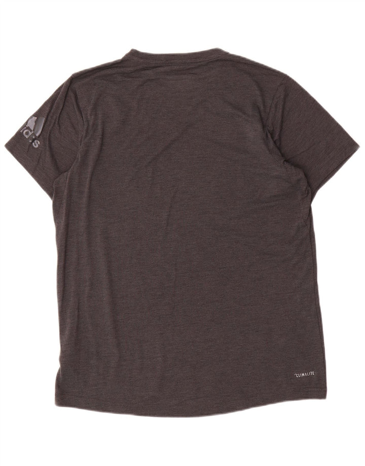 Adidas Herre Climalite grafisk T-shirt top mellemgrå polyester