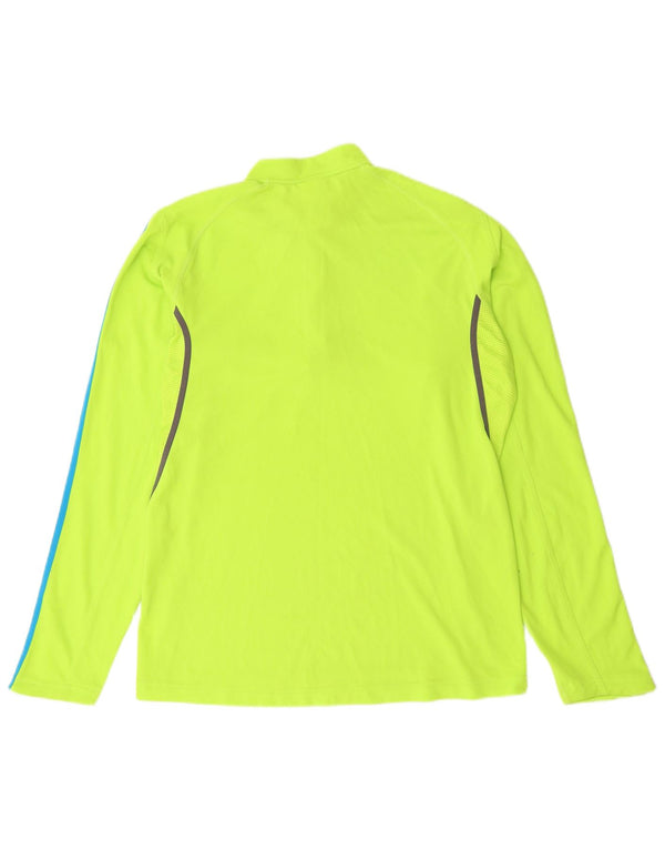 ADIDAS Pullover med lynlås til mænd, træningsdragt Top mellemgrøn polyester