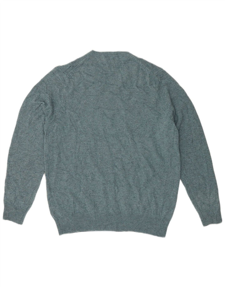 Marks & Spencer Herre V-hals trøje Sweater Large Grøn Flecked Uld
