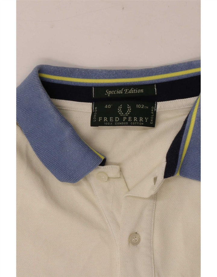 Fred Perry Herre Regular Fit Polo Shirt Medium Off White Bomuld
