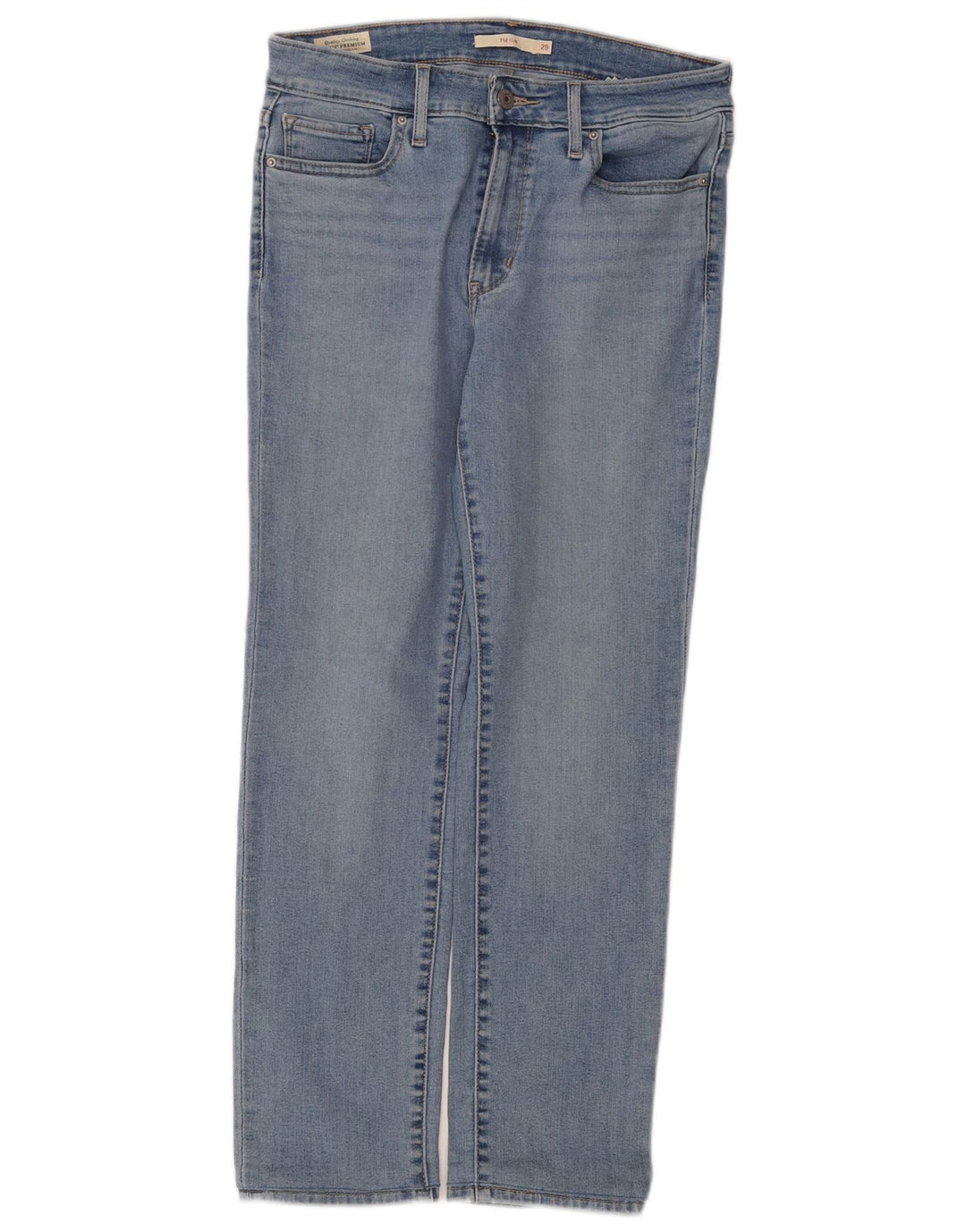 LEVI'S Dame 712 Slim Jeans W29 L27 Blå Bomuld