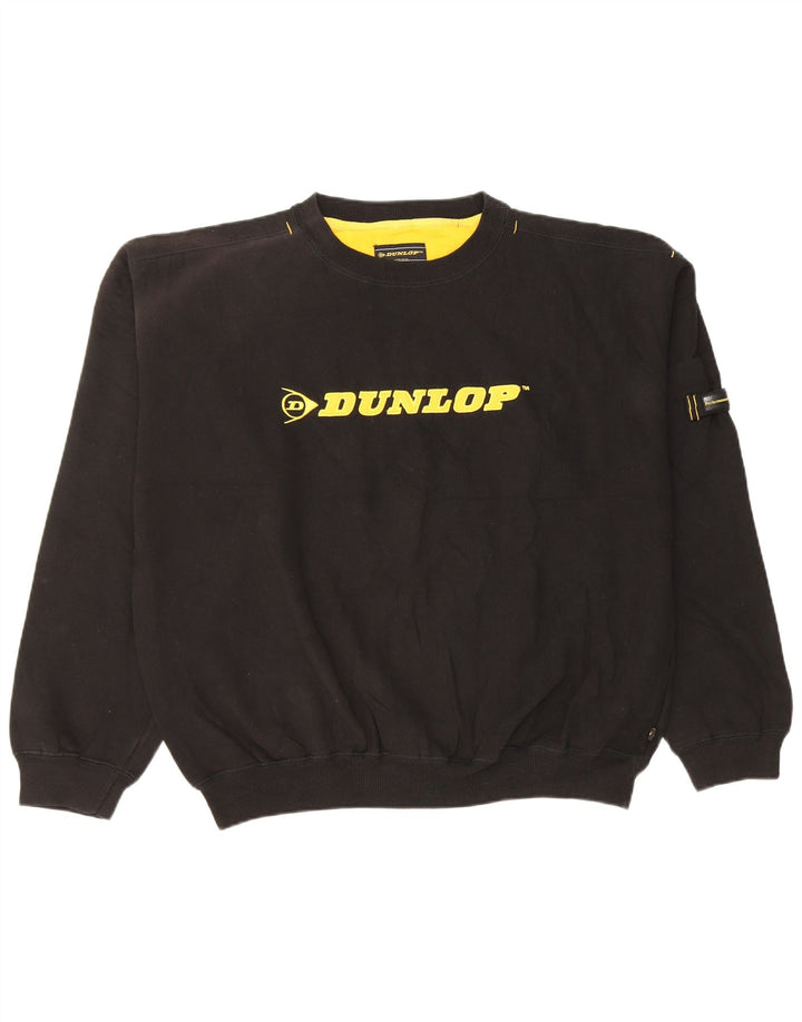 Dunlop Herre Grafisk Sweatshirt Jumper XL Sort Bomuld