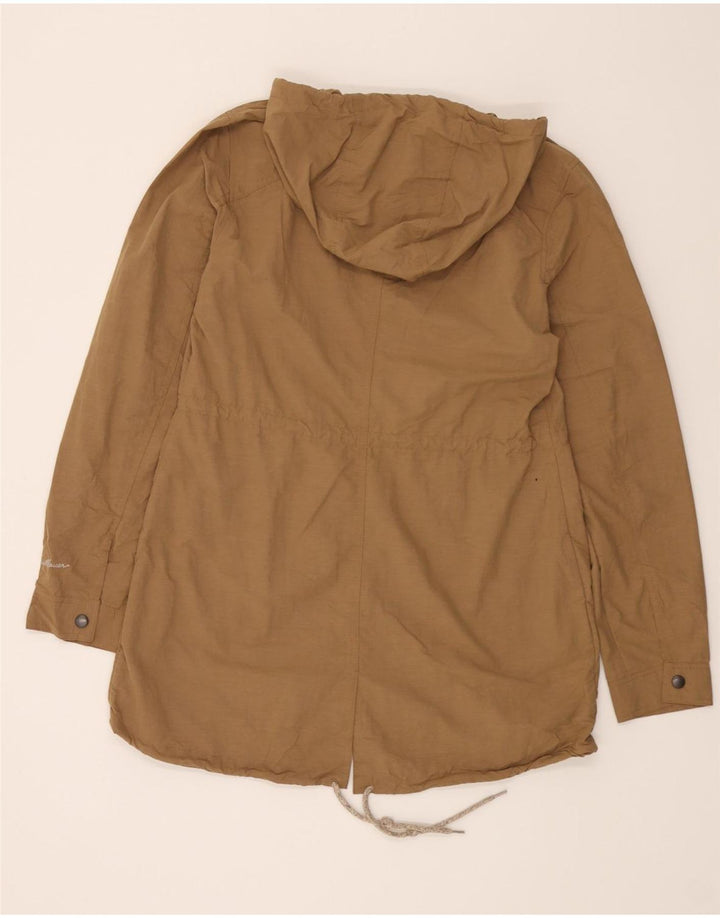 EDDIE BAUER Womens Hooded Overcoat UK 14 Medium Brown Nylon Vintage Eddie Bauer and Second-Hand Eddie Bauer from Messina Hembry 
