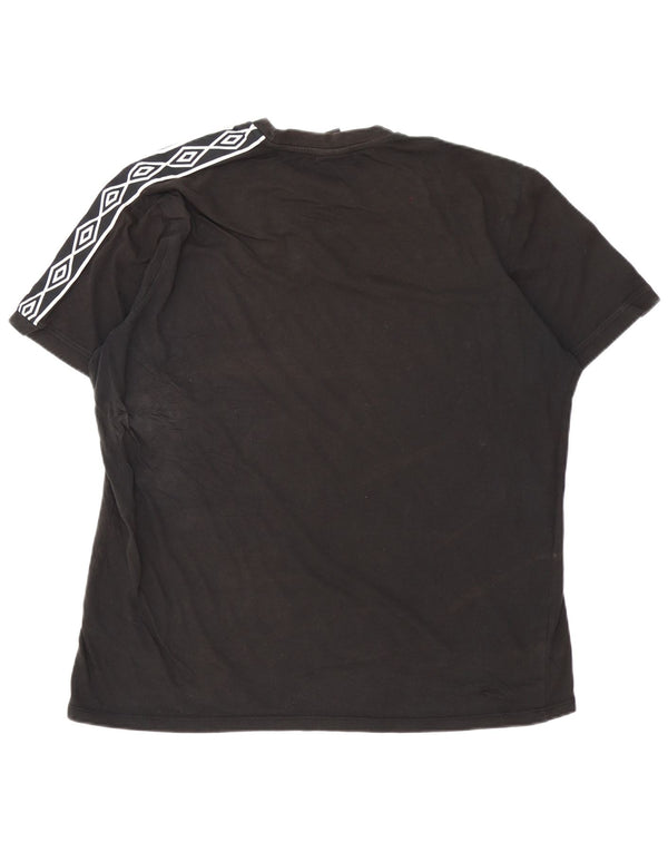 Umbro Herre Grafisk T-Shirt Top 2XL Sort Geometrisk Bomuld