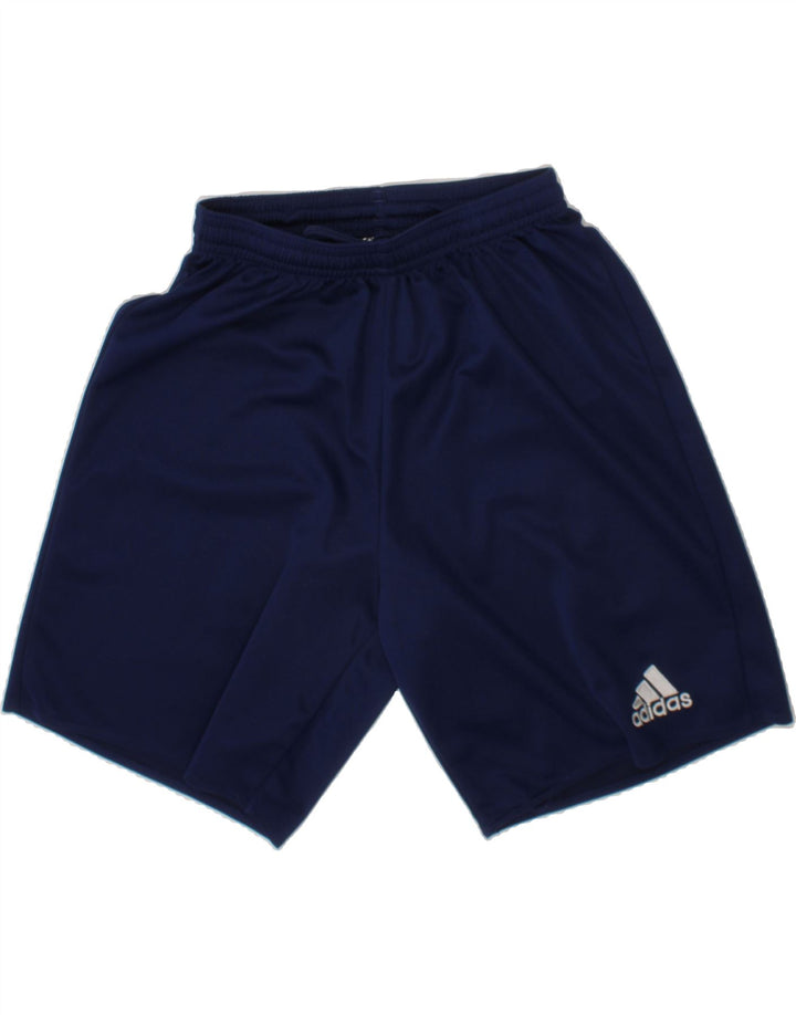 ADIDAS Boys Sport Shorts 9-10 Years XS  Navy Blue Polyester Vintage Adidas and Second-Hand Adidas from Messina Hembry 