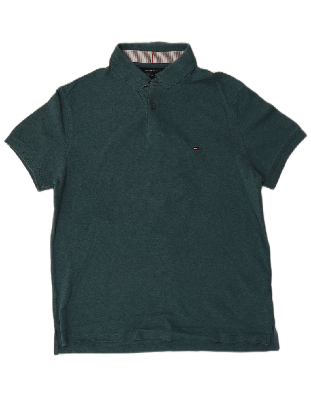 Tommy Hilfiger Herre poloshirt Medium Blue Bomuld