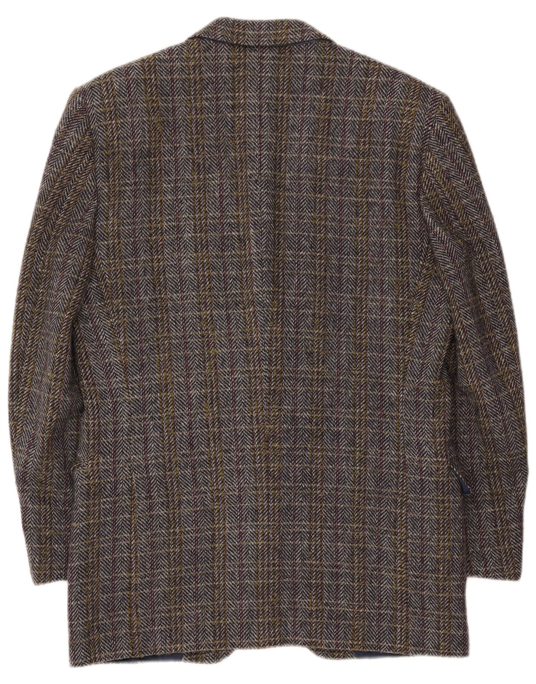 Vintage blazerjakke til mænd IT 50 Stor flerfarvet sildebensuld