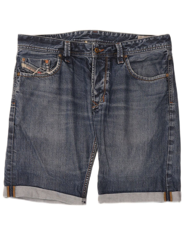 Diesel Herre Denim Shorts W34 Stor Blå Bomuld