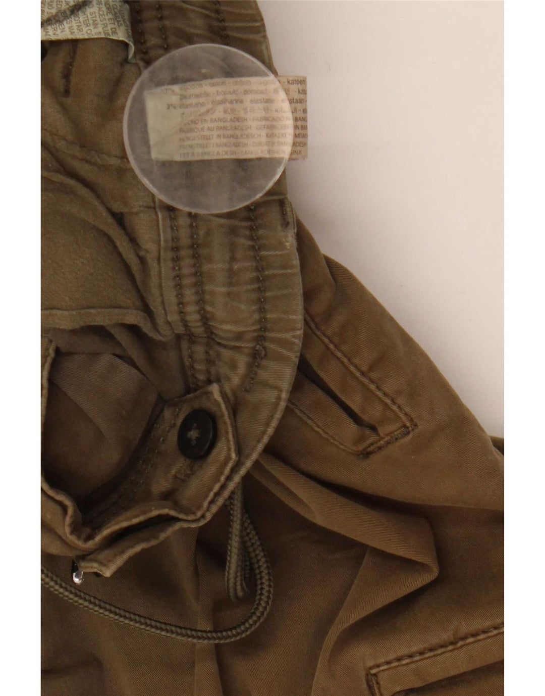 Zara Herre Joggers Cargo Bukser Medium W31 L28 Khaki Bomuld