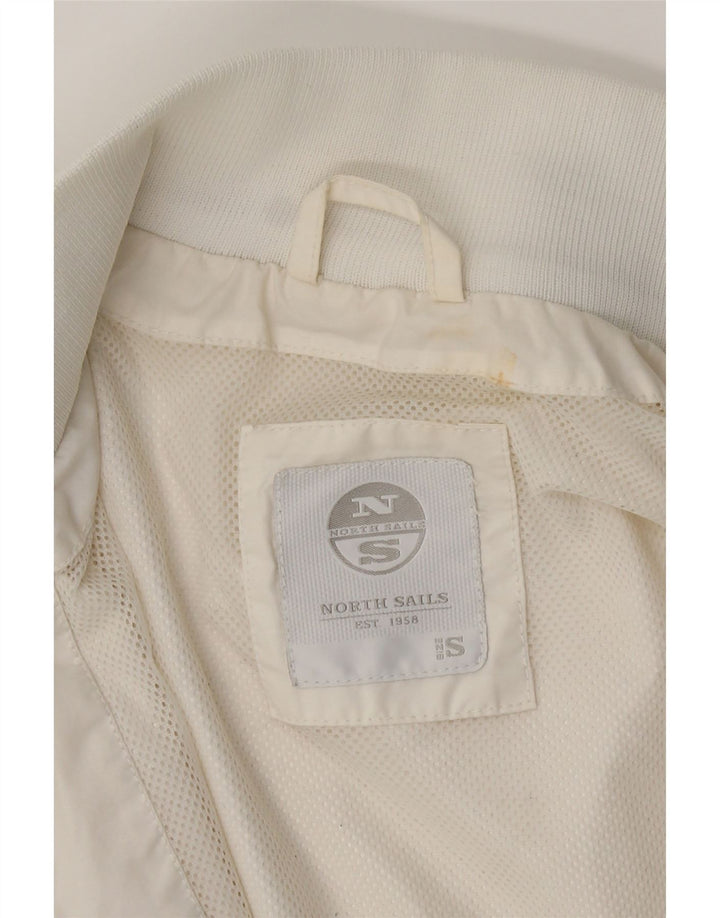 NORTH SAILS Womens Bomber Jacket UK 10 Small Off White Polyamide Vintage North Sails and Second-Hand North Sails from Messina Hembry 