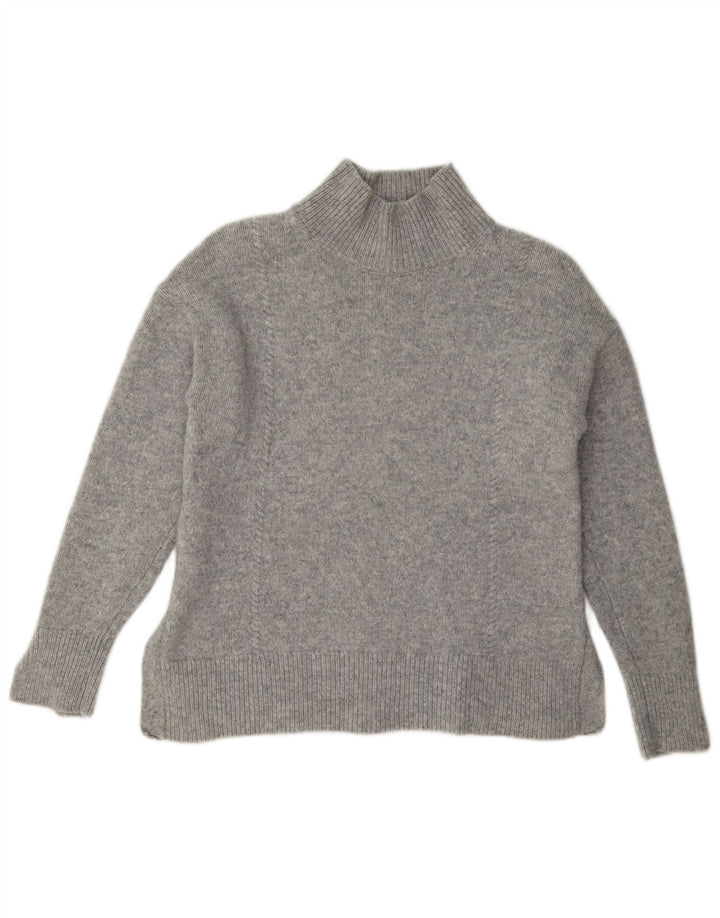 Gant Womens Turtle Neck Jumper Sweater UK 6 XS Grey Wool