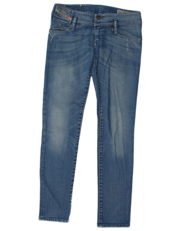 DIESEL Dame Skinny Jeans W27 L31 Blå Bomuld