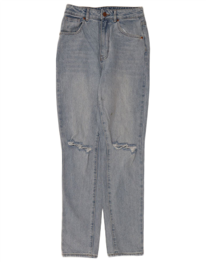 Roxy Dame nødlidende højtaljede jeans W26 L30 blå bomuld