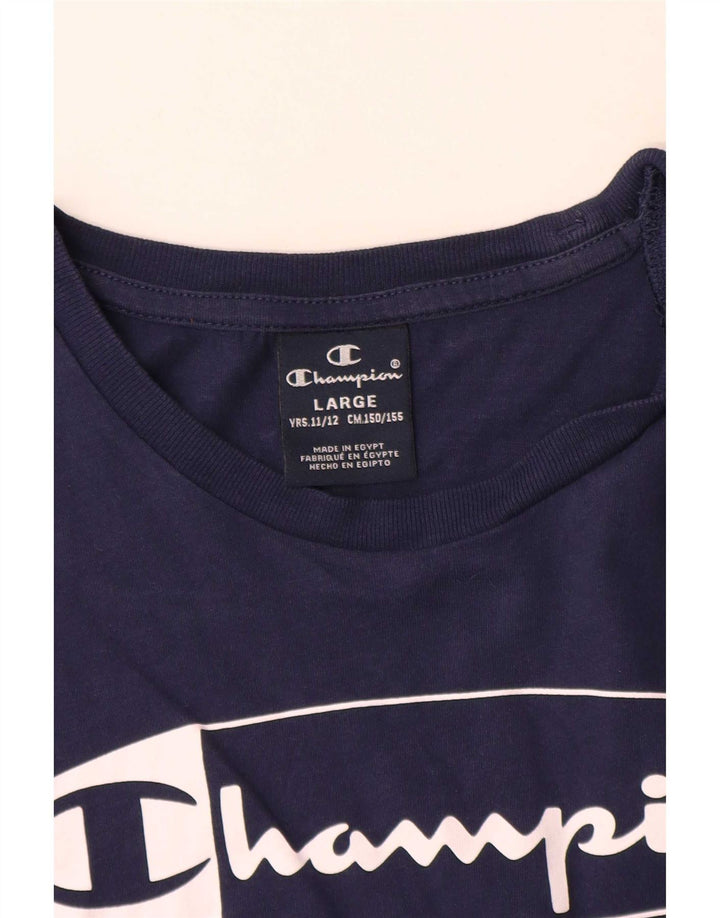 Champion Drenge Grafisk Vest Top 11-12 år Large Navy Blue