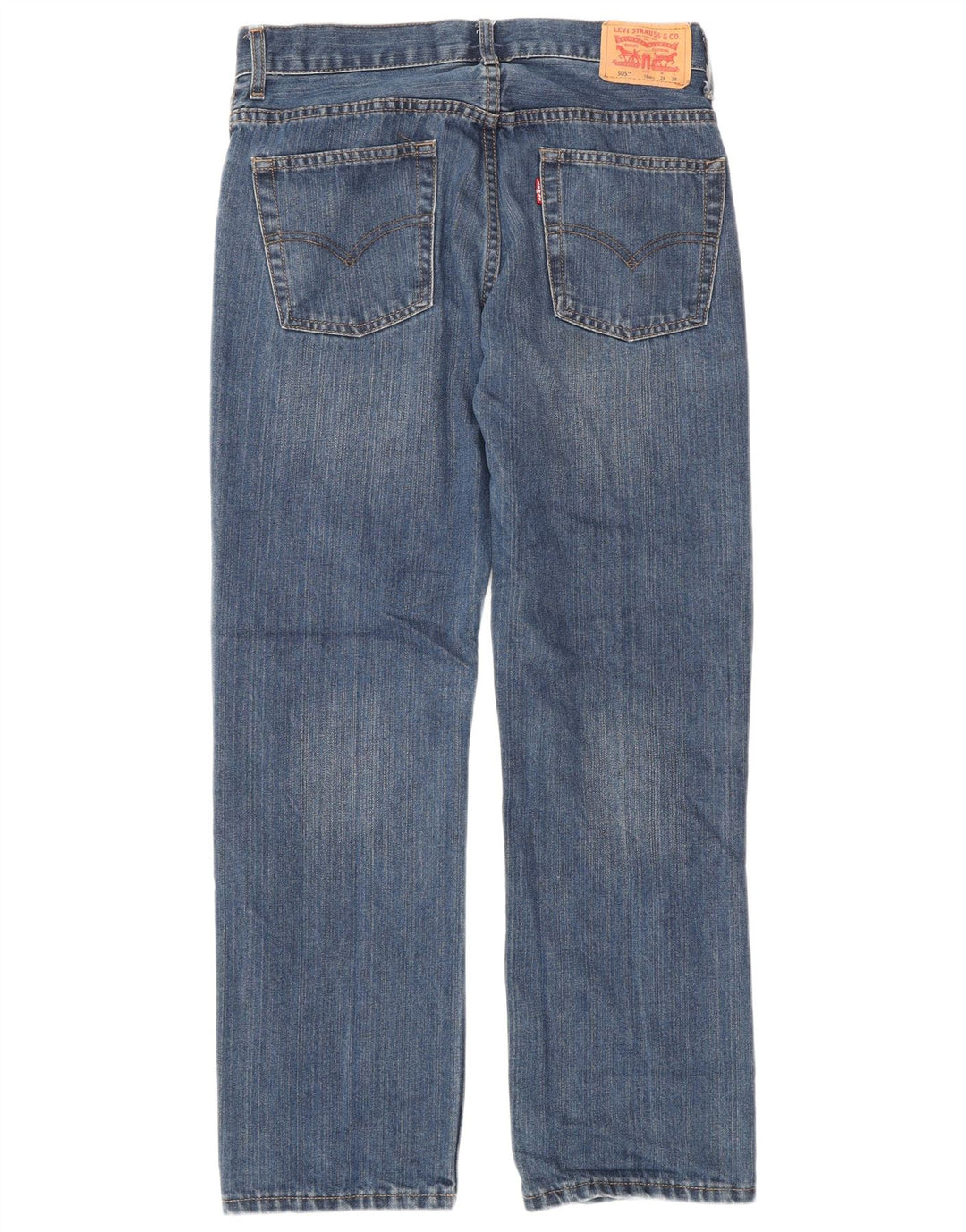 Levi's Boys 505 Regular Straight Jeans 15-16 år W38 L38 Blue Cotton