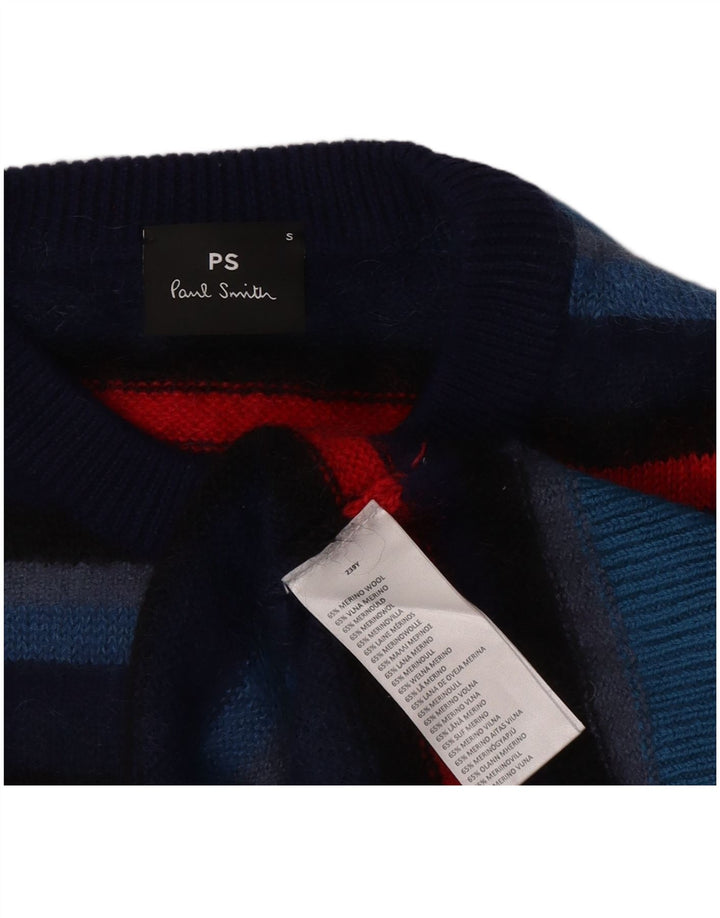 Paul Smith Dame Crew Neck Jumper Sweater UK 10 Small Multicolored