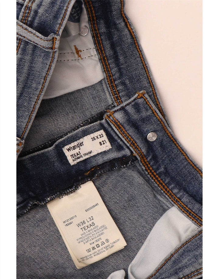 Wrangler Straight Jeans til mænd W36 L32 blå bomuld