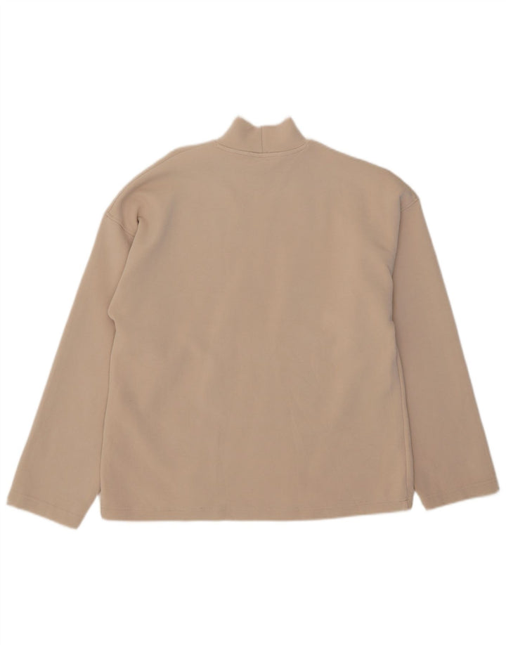 Zara Herre Top Langærmet Lille Beige Bomuld