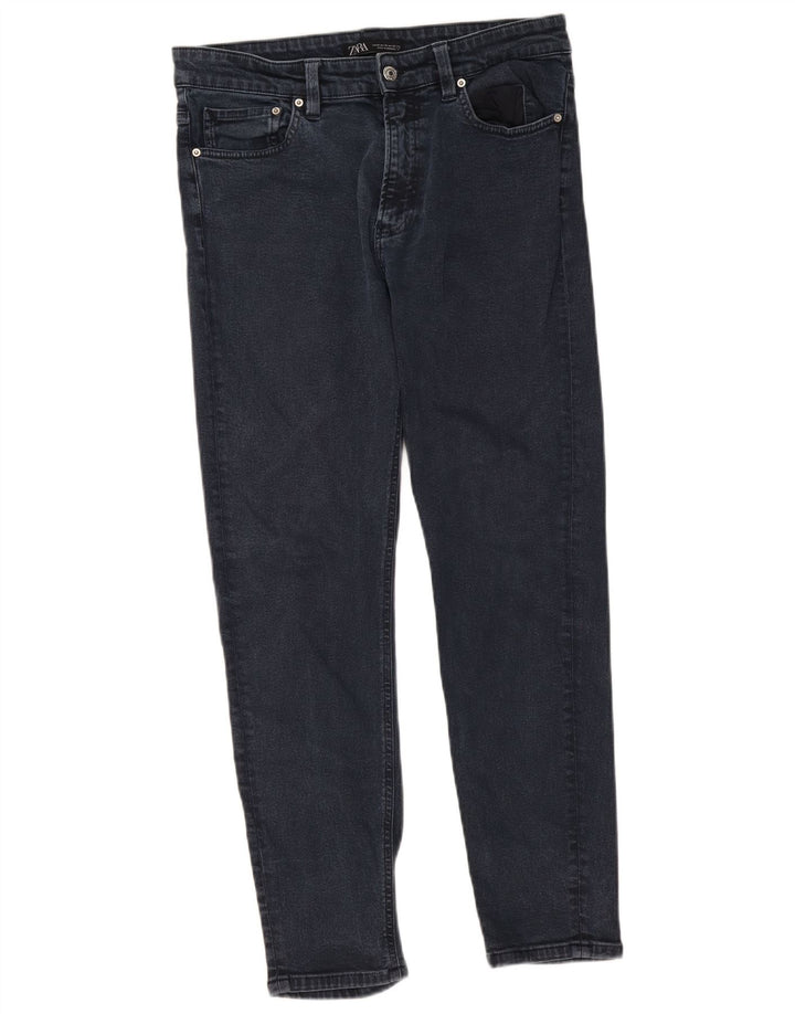 Zara Herre Slim Jeans EU 42 Large W32 L29 Navy Blue