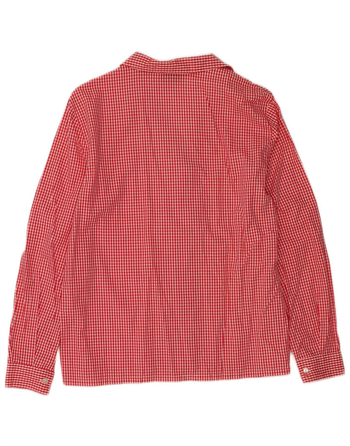 VINTAGE Dameskjorte UK 16 Large Red Gingham Cotton