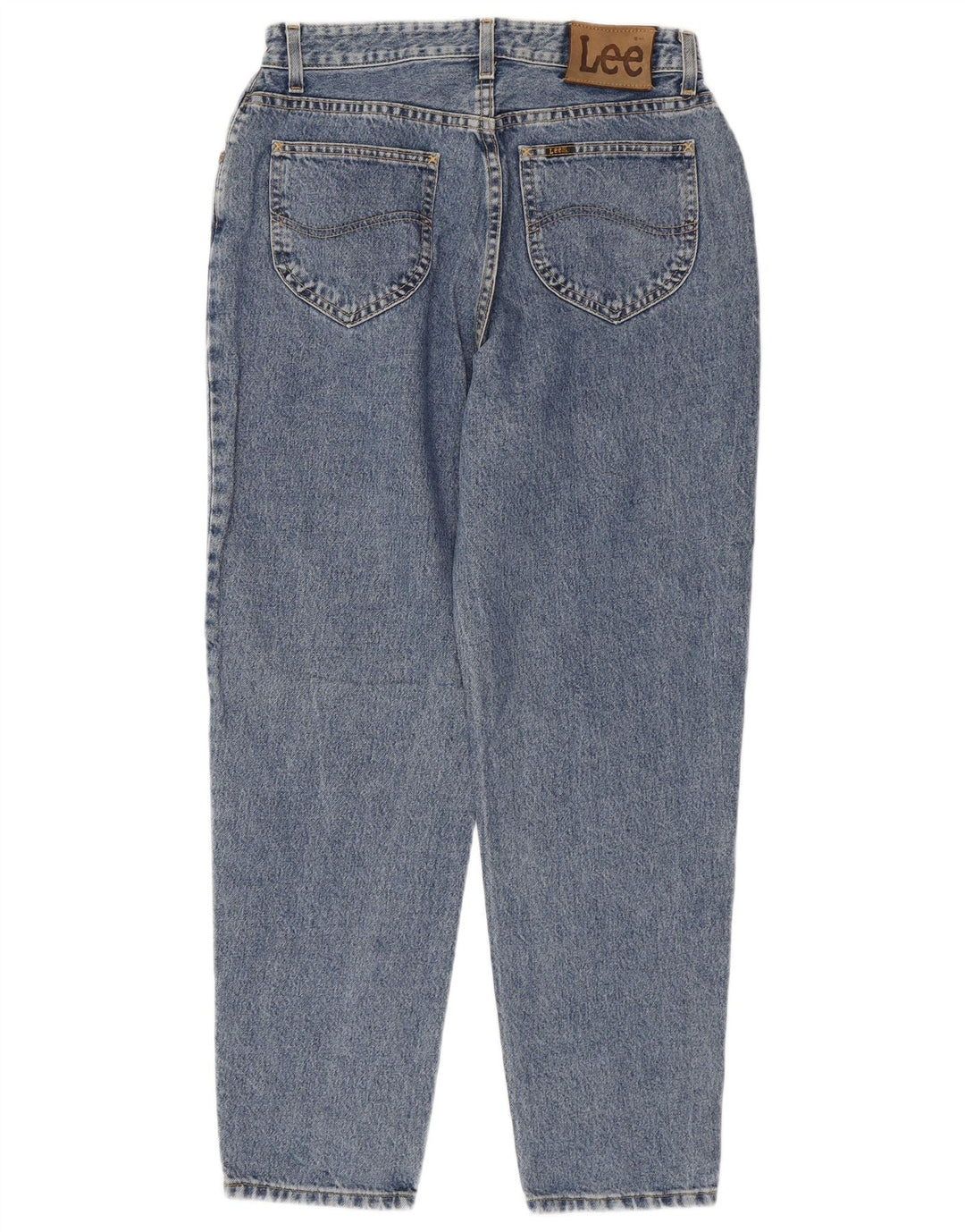 LEE Kvinder Højtalje Tapered Jeans W34 L29 Blå Bomuld
