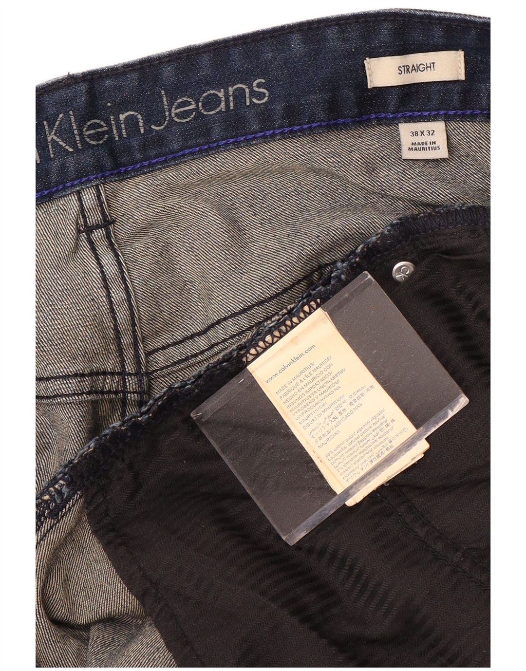 Calvin Klein Straight Jeans til mænd W38 L32 Marineblå